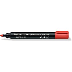Staedtler 352 Permanent Marker Bullet 2mm Red Box10