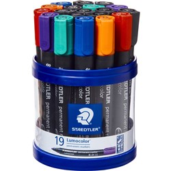 Staedtler 352 Permanent Marker Bullet 2mm Assorted Cup of 19