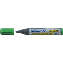 ARTLINE 577 WHITEBOARD MARKERS Drysafe Med Bullet Green Box12