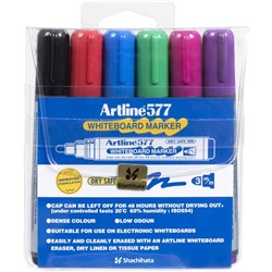 ARTLINE 577 WHITEBOARD MARKERS Drysafe Med Bullet Asst Wlt/6
