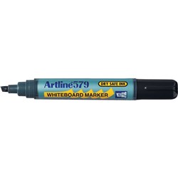 ARTLINE 579 WHITEBOARD MARKER Drysafe Med Chisel Black Box12