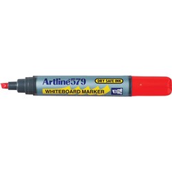 ARTLINE 579 WHITEBOARD MARKER Drysafe Med Chisel Red Box12