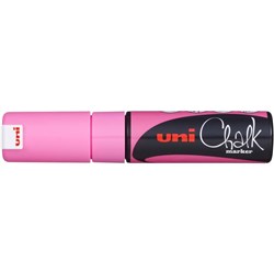 UNI LIQUID CHALK MARKER 8.0MM Chisel Tip Fluoro Pink