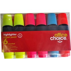 OFFICE CHOICE HIGHLIGHTER Assorted Colours Wallet/6
