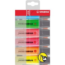 STABILO BOSS 70/6 HIGHLIGHTERS Assorted Colours Wallet/6