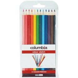 COLUMBIA COLORSKETCH PENCILS Full Length Assorted Wlt12 Clearance Stock#