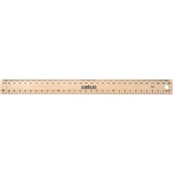 CELCO WOODEN RULER 30CM Metric Polished Wood