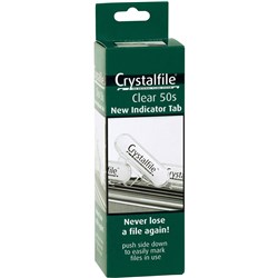 CRYSTALFILE INDICATOR TABS New Style Clear Box50