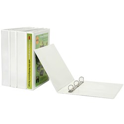 MARBIG ENVIRO INSERT BINDERS Clearview A4 3D Ring 65mm Wht