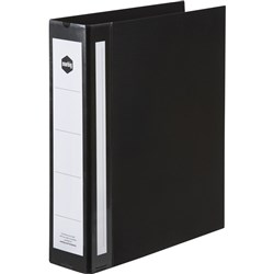 MARBIG ENVIRO DELUXE BINDERS Wide Cap A4 2D Ring 50mm Black