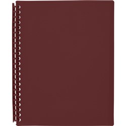 MARBIG DISPLAY BOOK Refillable A4 20 Pocket Maroon