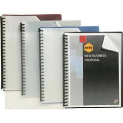 MARBIG DISPLAY BOOK Refillable ClearFront A4 20Pocket Blue