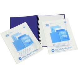 MARBIG DISPLAY BOOK REFILLS A4, 10 Refills A4 Clear