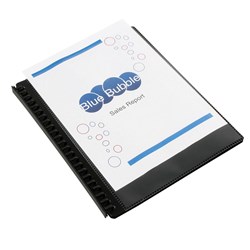 MARBIG INSERT DISPLAY BOOK A4 Refillable 20Pocket Black