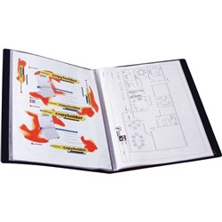 MARBIG INSERT DISPLAY BOOK A3 Insert Cover 20Pocket Black