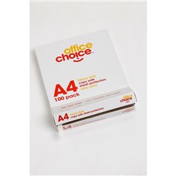 OFFICE CHOICE SHEET PROTECTORS A4 Heavy Duty Copysafe Box100