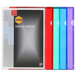 MARBIG ULTRA LETTER FILES A4 Poly Assorted Pk10
