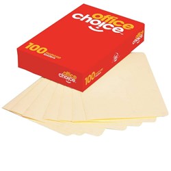 OFFICE CHOICE MANILLA FOLDERS F/Cap Buff Box100