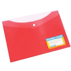 BANTEX Document Wallet A4 Tropical PP Red/Melon