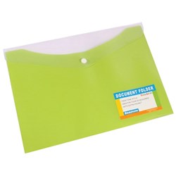 BANTEX Document Wallet A4 Tropical PP Green/Lime