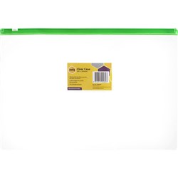 MARBIG CLEAR CASES PVC A4 with Zip 335x245mm Asstd