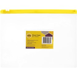MARBIG CLEAR CASES PVC A5 with Zip 235x185mm Assorted