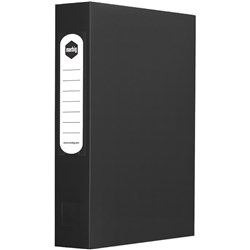 Marbig Box File A4 With Button 245Wx330Lx60Dmm Black Polypropylene Black