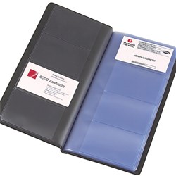 MARBIG BUSINESS CARD BOOK Non-Indexed 96 Card Cap, Black