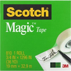 SCOTCH 810 MAGIC TAPE 19mmx33m /Roll Boxed