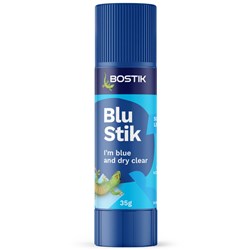 BOSTIK BLUGLUE GLUE STICK 35gm, Blue Glue