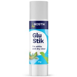 BOSTIK GLU STIC WHITE TO CLEAR 35gm White to Clear Glue