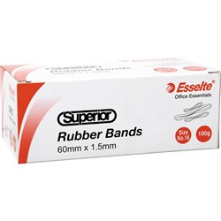 ESSELTE RUBBER BANDS Size 16 1.5x38mm 100gm Box