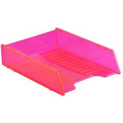 ITALPLAST NEON DOCUMENT TRAY Multifit, Neon Red
