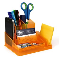 ITALPLAST DESK ORGANISER Neon Orange-D# Clearance Stock#