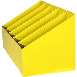 MARBIG MAGAZINE BOOK BOX FILE W90xD250xH270mm Yellow Pack/5 Clearance Stock#