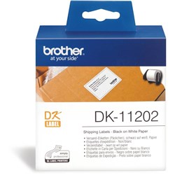 BROTHER DK-11202 LABELS 62 x 100mm 300 Labels White