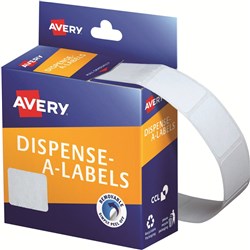 AVERY DISPENSER LABEL DMR1924W Rectangle 19x24mm White Pk650