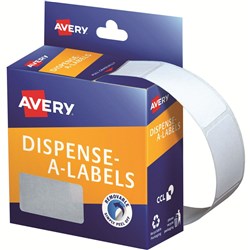 AVERY DISPENSER LABEL DMR2438W Rectangle 24x38mm White Pk380