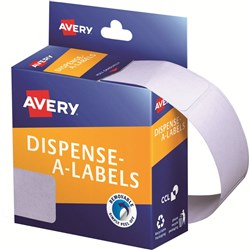 AVERY DISPENSER LABEL DMR2449W Rectangle 24x49mm White Pk325