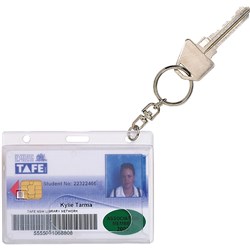 REXEL RIGID ID CARD HOLDERS Fuel Card with Key Ring -each*