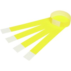 REXEL WRISTBANDS with Serial Number - Fluoro Yellow Pk100