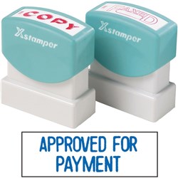 XSTAMPER -1 COLOUR -TITLES A-C 1025 Approved For Payment Blue