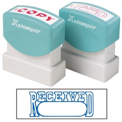 XSTAMPER -1 COLOUR -TITLES R-Z 1203 Received/Date Blue