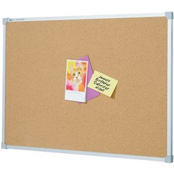 QUARTET PENRITE CORK BOARD Aluminium Frame 1500x900mm-R#