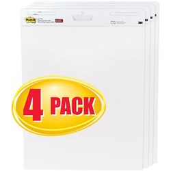 POST-IT 559 EASEL PAD 30Shts 635x775mm White Value Pk4 Flipchart