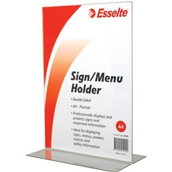 ESSELTE MENU HOLDER A4 Double Sided, Portrait