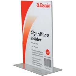 ESSELTE MENU HOLDER A5 Double Sided, Portrait