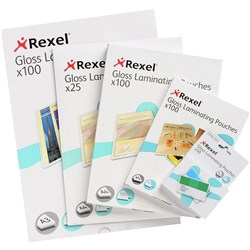 REXEL LAMINATING POUCH A4. 100 micron, Box100