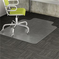 MARBIG CHAIRMAT DURAMAT for Low Pile Carpet 114x134cm Clr Chair Mat