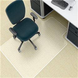 MARBIG CHAIRMAT DELUXE for Med Pile Carpet, 114x134cm Clear Chair Mat